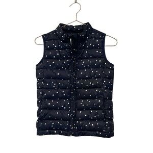 GapKids navy blue puffer vest with silver stars. Size large.